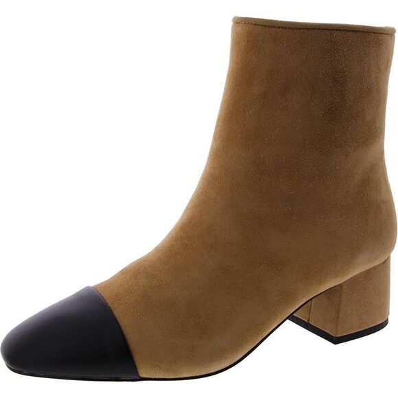 Steve Madden Womens Eiffel Beige Block Heel Mid-Calf Boots Shoes New - Picture 1 of 3